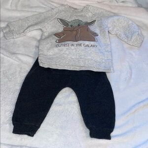 Star Wars Gray and Black Kids Jogger Set